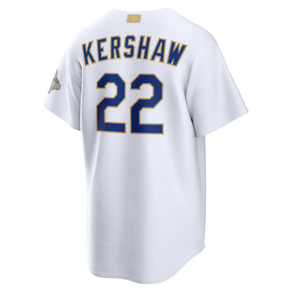 Clayton Kershaw Los Angeles Dodgers 2026 Gold Collection Stadium Jersey - White-Pro Kit Vault | Brand New 26/27 Sports Jerseys
