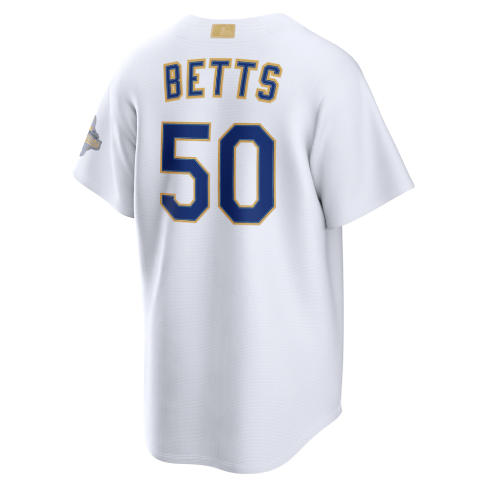 Mookie Betts Los Angeles Dodgers 2026 Gold Collection Stadium Jersey - White-Pro Kit Vault | Brand New 26/27 Sports Jerseys