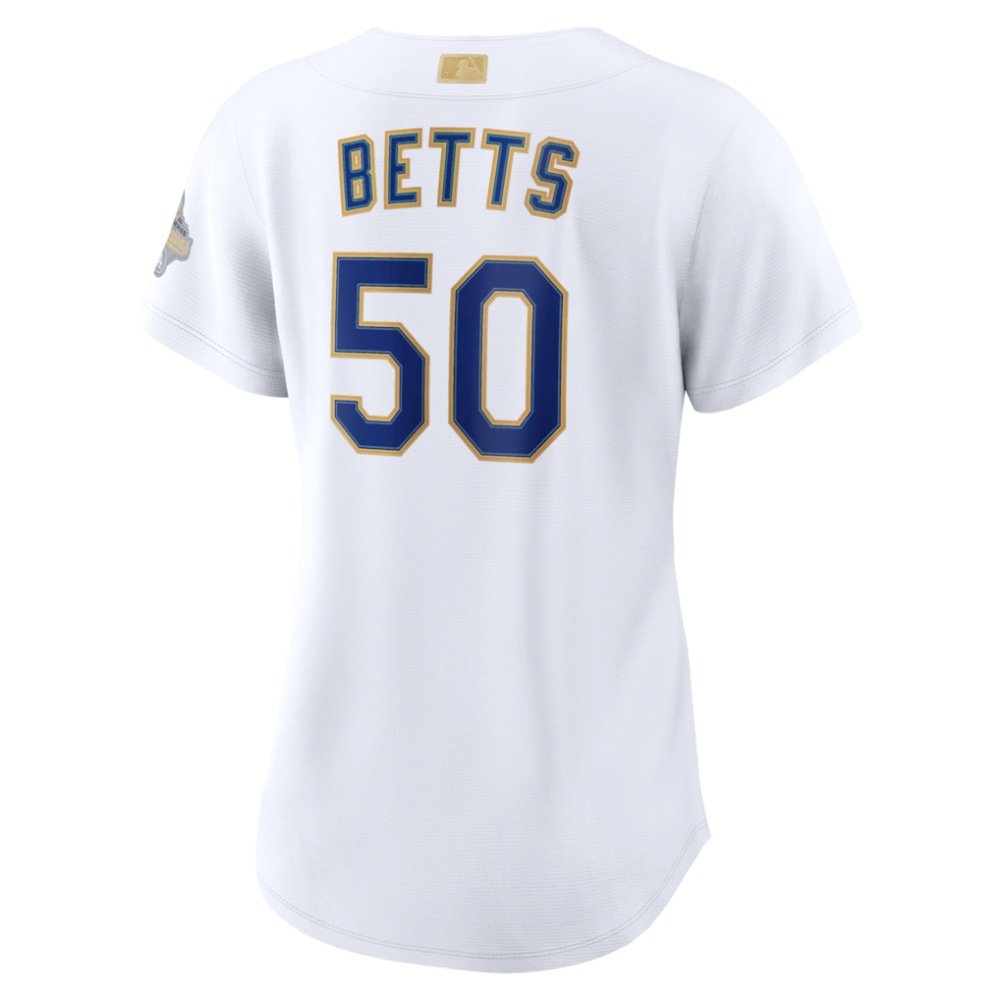 Mookie Betts Los Angeles Dodgers Women's 2026 Gold Collection Stadium Jersey - White-Pro Kit Vault | Brand New 26/27 Sports Jerseys