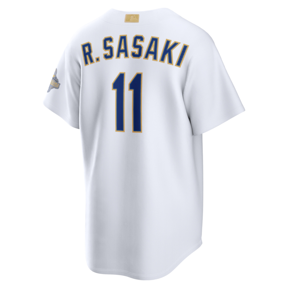 Roki Sasaki Los Angeles Dodgers 2026 Gold Collection Stadium Jersey - White-Pro Kit Vault | Brand New 26/27 Sports Jerseys