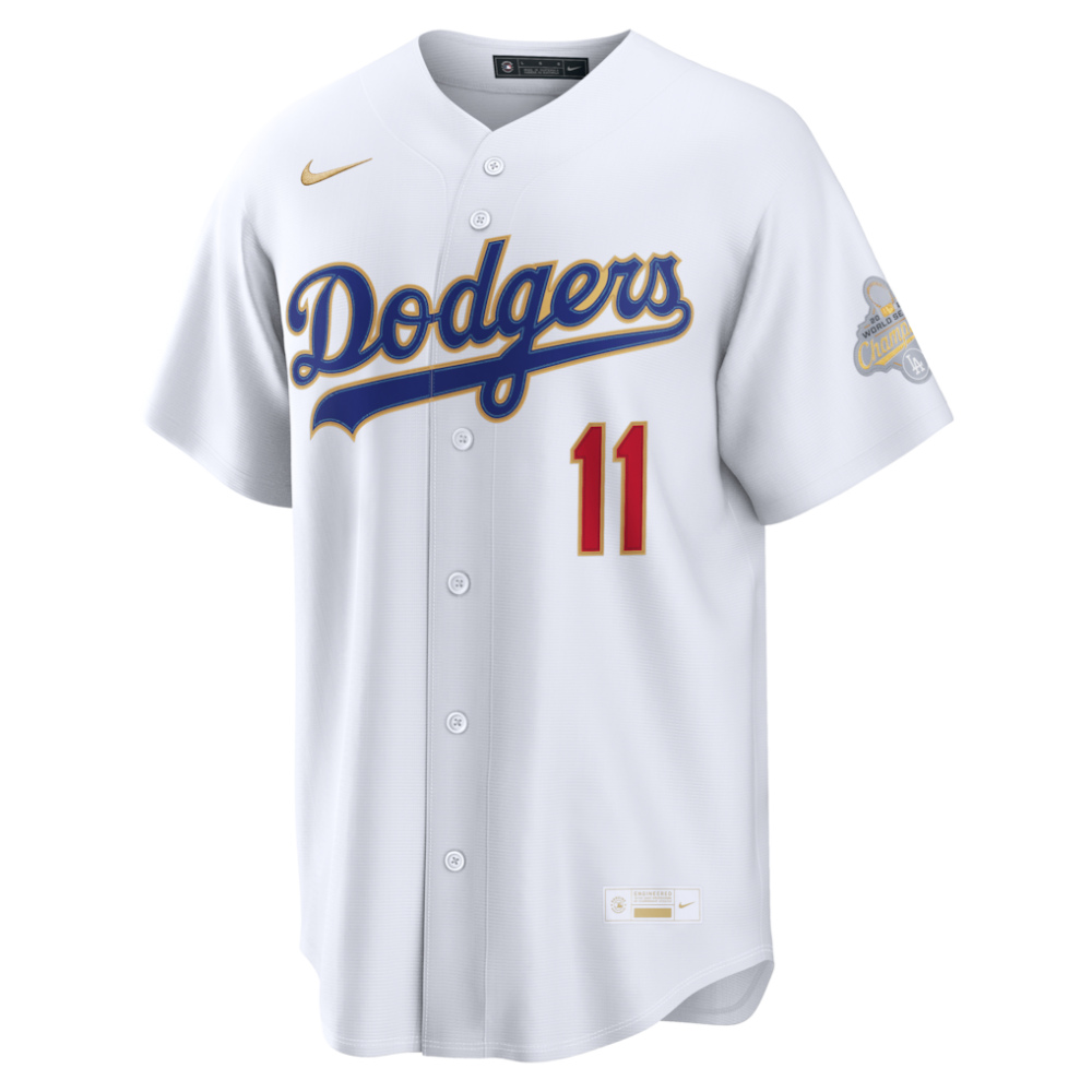 Roki Sasaki Los Angeles Dodgers 2026 Gold Collection Kanji Stadium Jersey - White-Pro Kit Vault | Brand New 26/27 Sports Jerseys