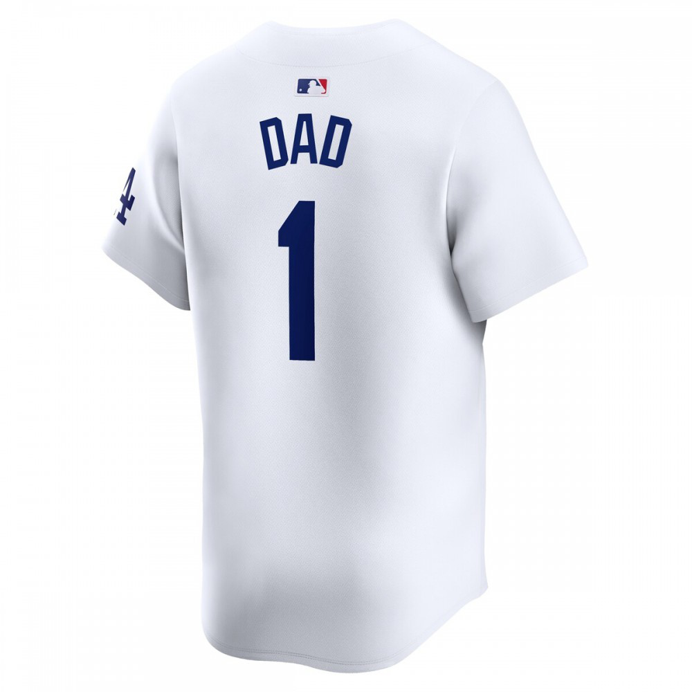 Los Angeles Dodgers #1 Dad Home Limited Jersey - White-Pro Kit Vault | Brand New 26/27 Sports Jerseys