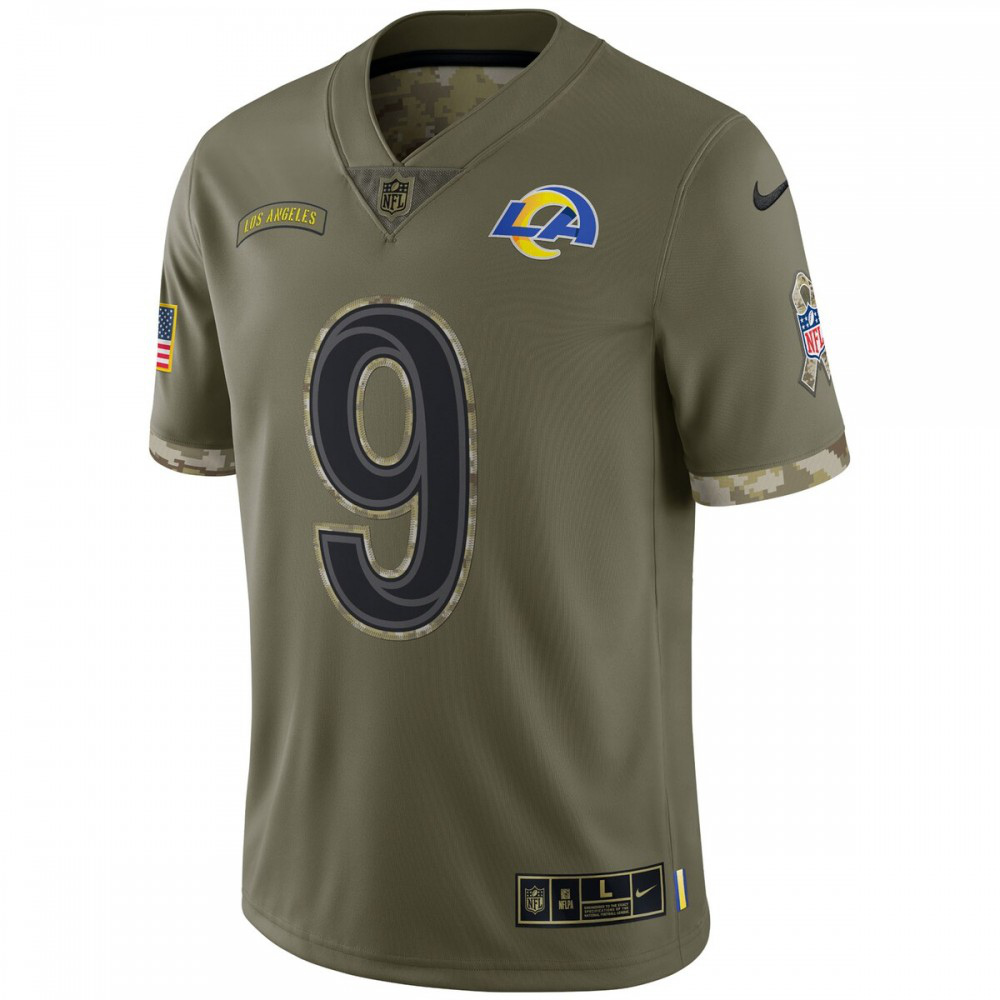 Matthew Stafford Los Angeles Rams 2022 Salute To Service Limited Jersey - Olive-Pro Kit Vault | Brand New 26/27 Sports Jerseys
