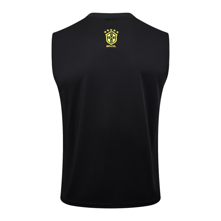 Men's Brazil Sleeveless Top Shorts 2024 2025 Yellow Pattern-Pro Kit Vault | Brand New 26/27 Sports Jerseys