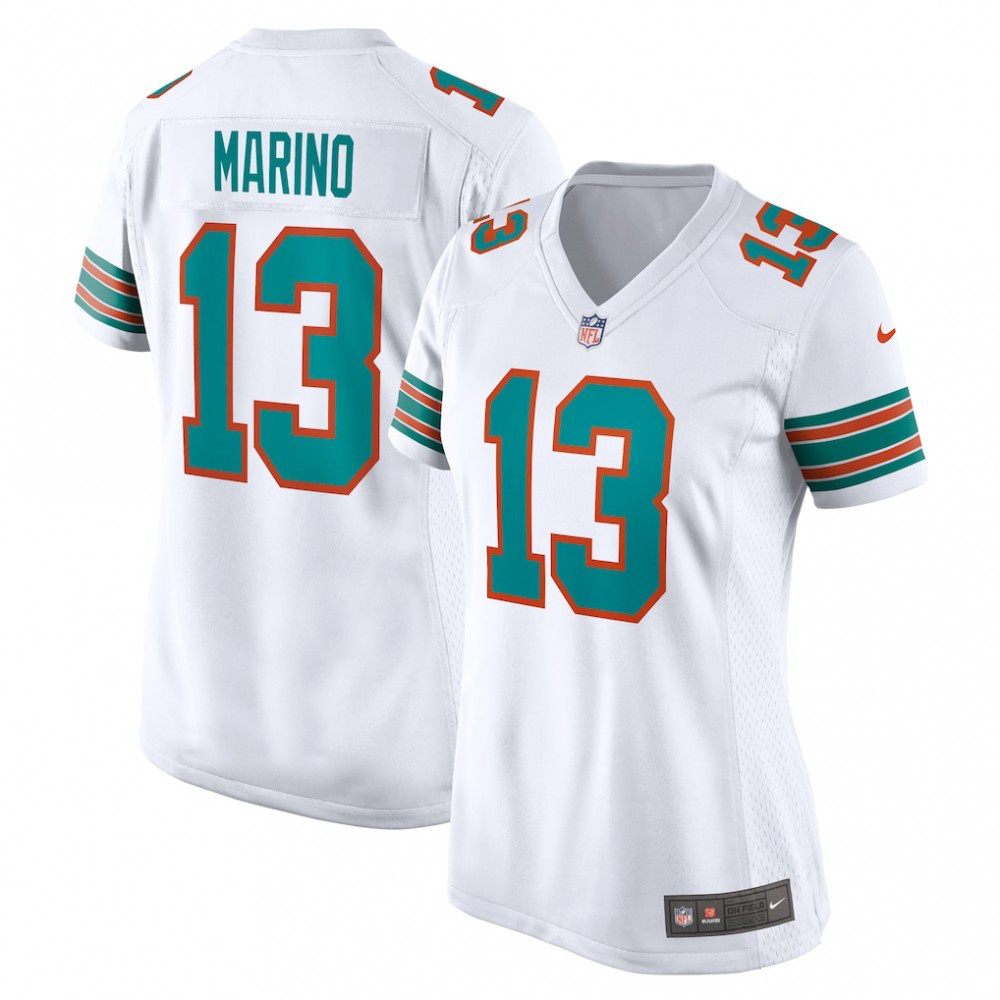 Dan Marino Miami Dolphins Women's Retired Player Jersey - White-Pro Kit Vault | Brand New 26/27 Sports Jerseys