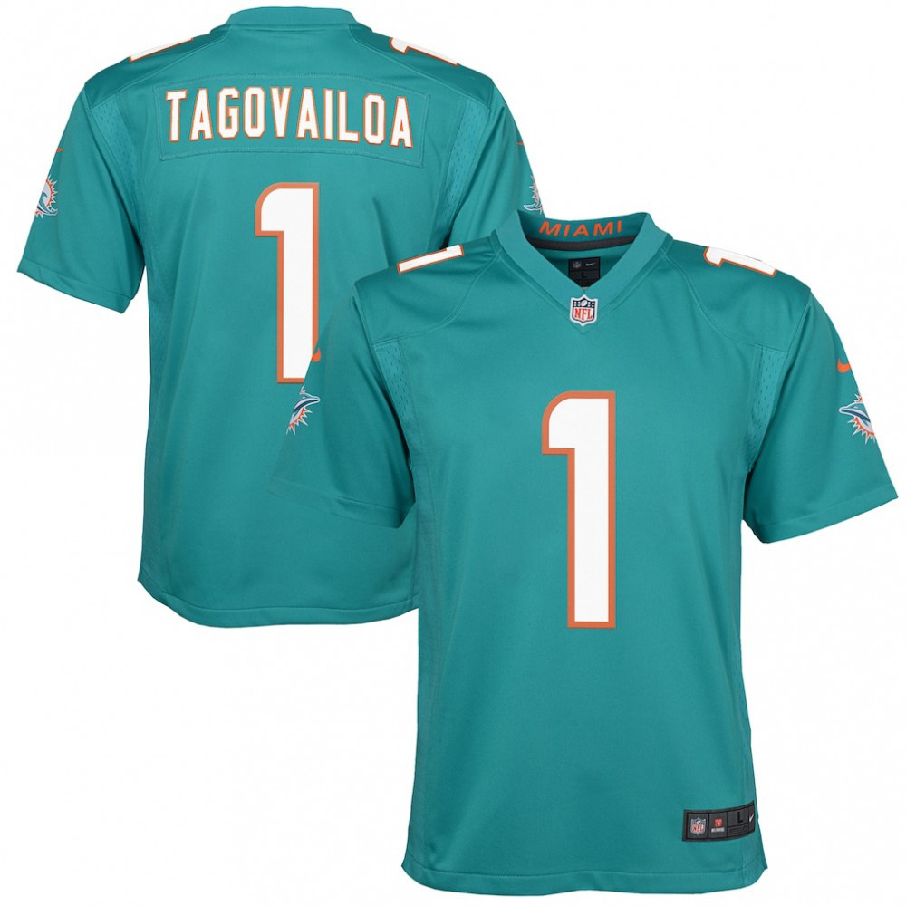 Tua Tagovailoa Miami Dolphins Youth Game Jersey - Aqua-Pro Kit Vault | Brand New 26/27 Sports Jerseys