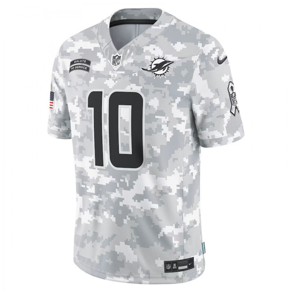 Tyreek Hill Miami Dolphins 2024 Salute to Service Limited Jersey - Arctic Camo-Pro Kit Vault | Brand New 26/27 Sports Jerseys