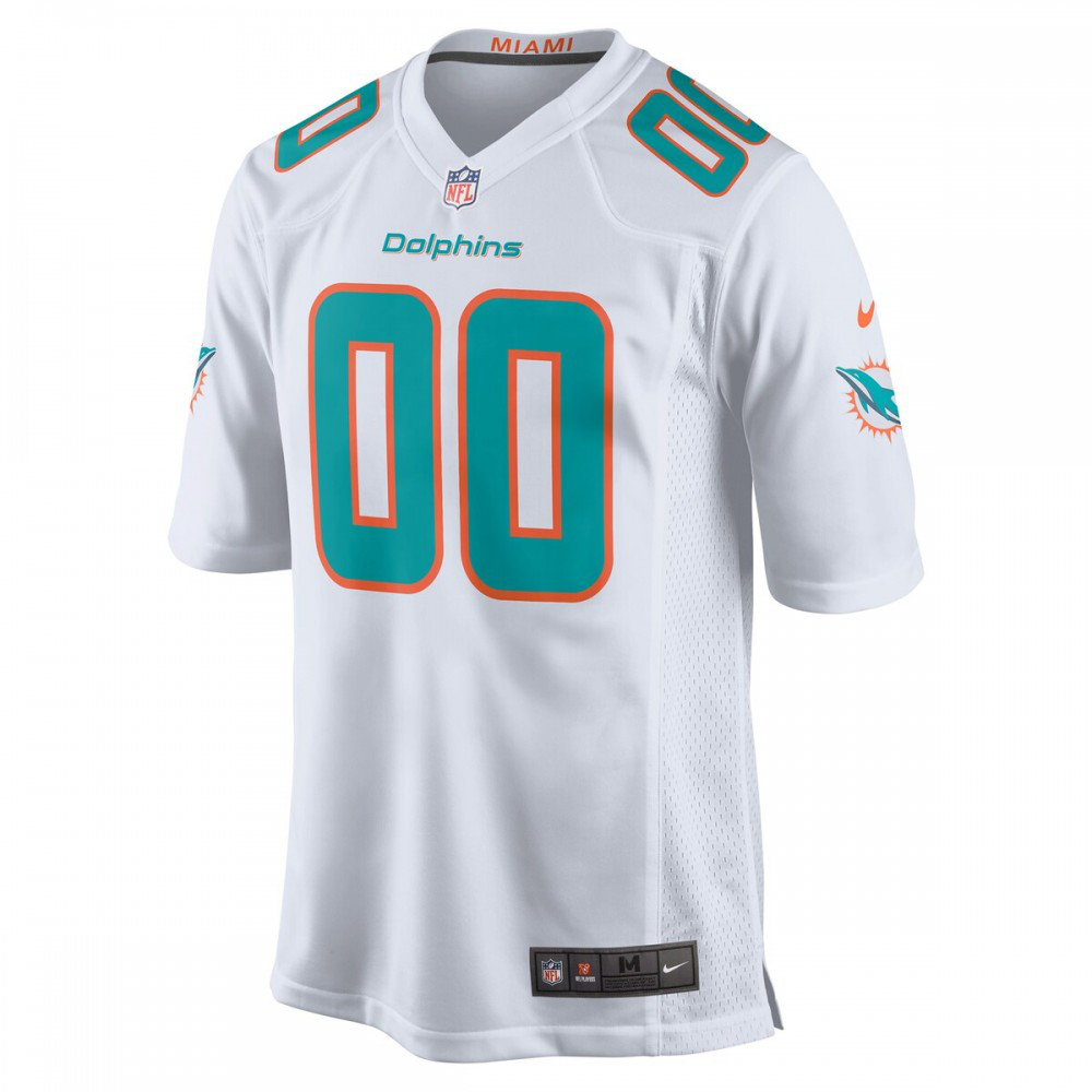 Miami Dolphins Custom Game Jersey - White-Pro Kit Vault | Brand New 26/27 Sports Jerseys