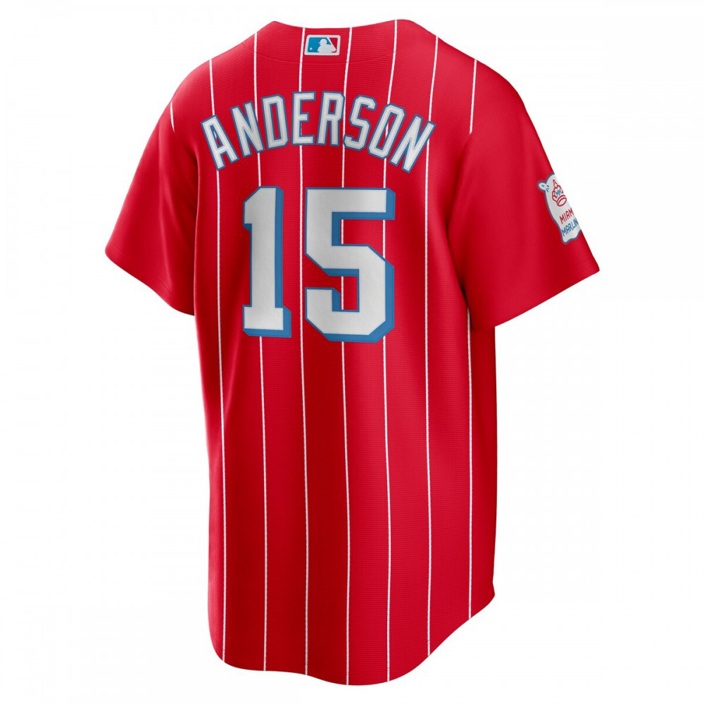 Brian Anderson Miami Marlins City Connect Replica Player Jersey - Red-Pro Kit Vault | Brand New 26/27 Sports Jerseys
