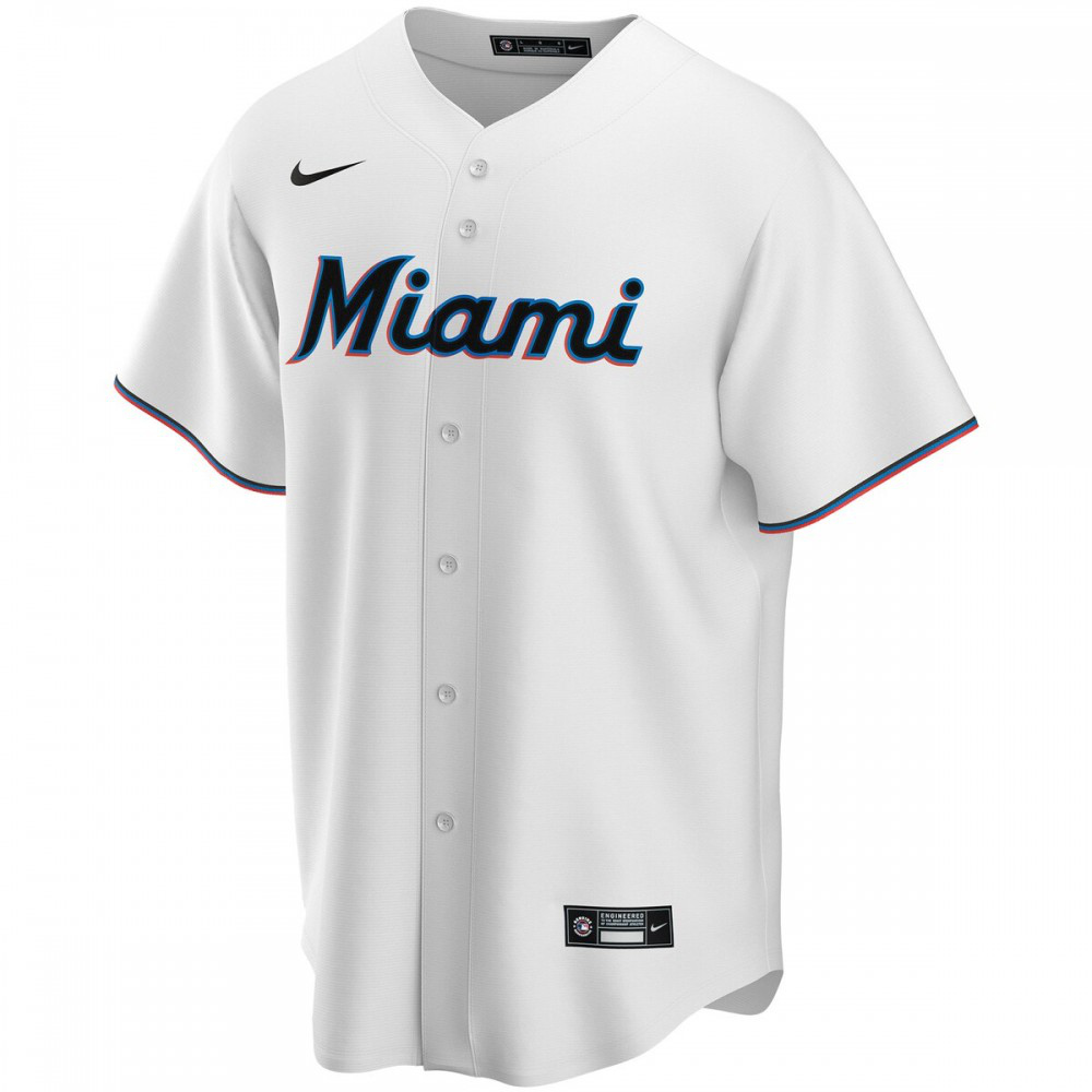 Miami Marlins Home Replica Custom Jersey - White-Pro Kit Vault | Brand New 26/27 Sports Jerseys