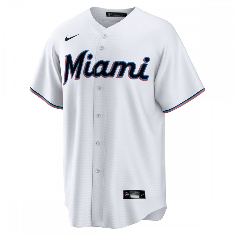 Miami Marlins Home Blank Replica Jersey - White-Pro Kit Vault | Brand New 26/27 Sports Jerseys