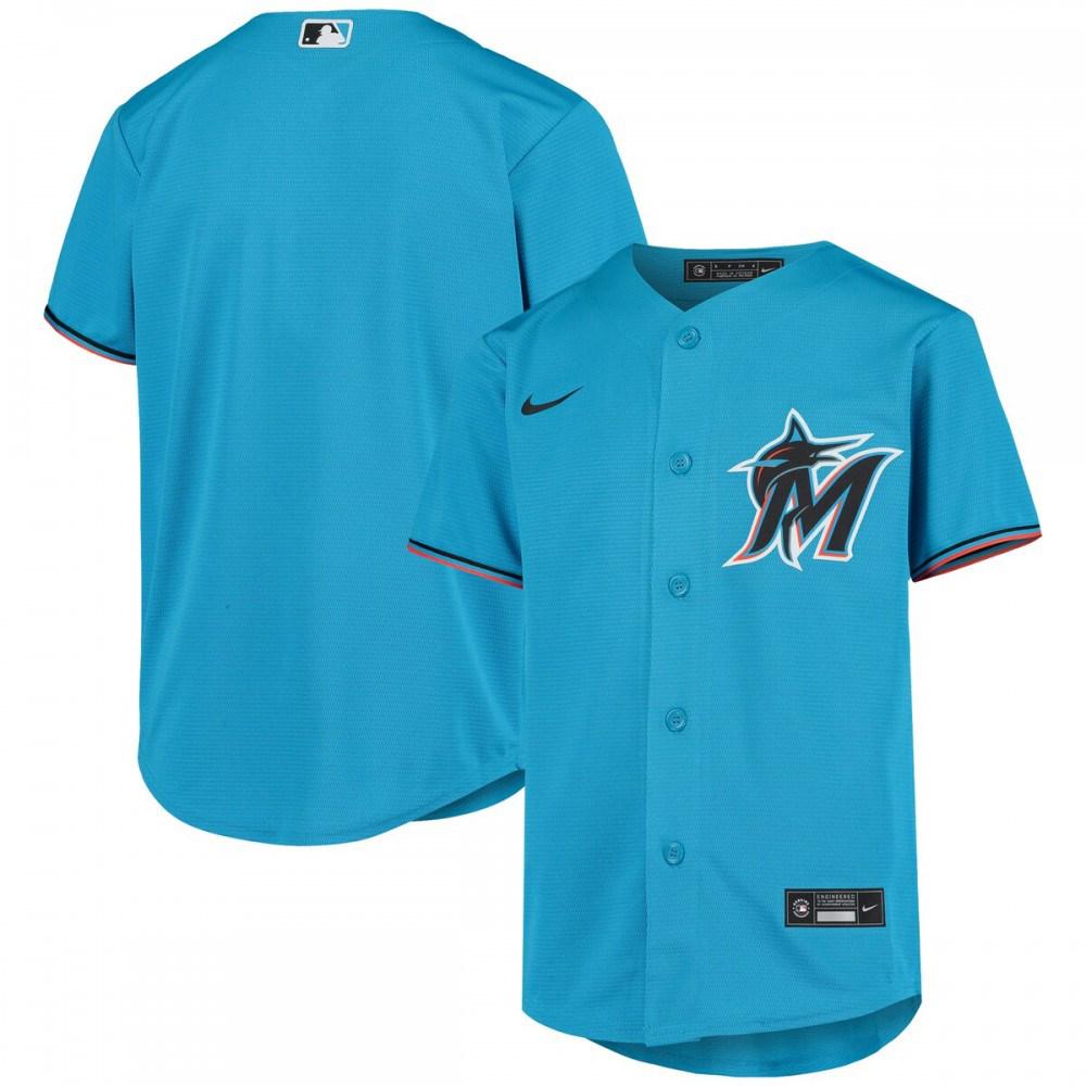 Miami Marlins Youth Alternate Replica Team Jersey - Blue-Pro Kit Vault | Brand New 26/27 Sports Jerseys
