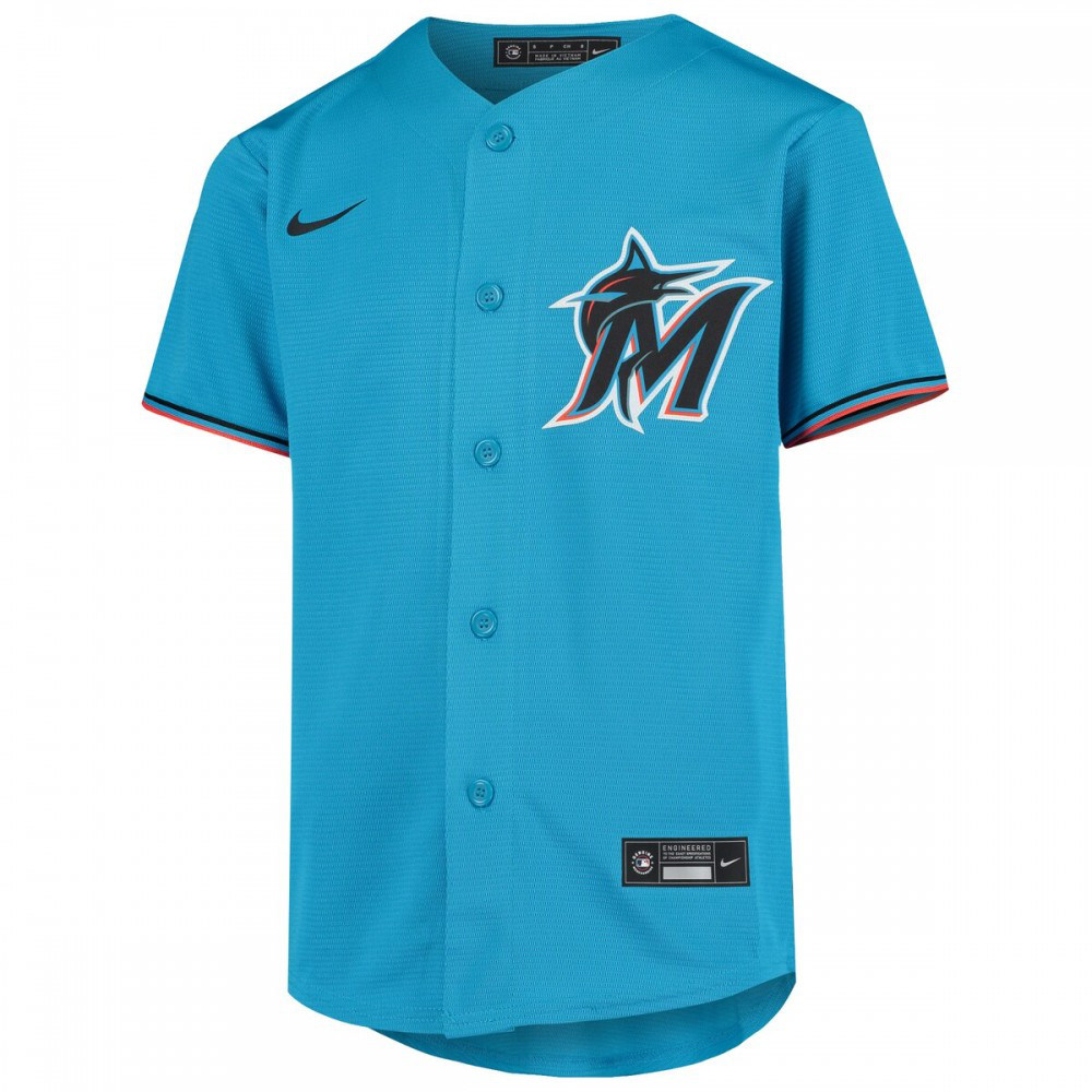 Miami Marlins Youth Alternate Replica Team Jersey - Blue-Pro Kit Vault | Brand New 26/27 Sports Jerseys