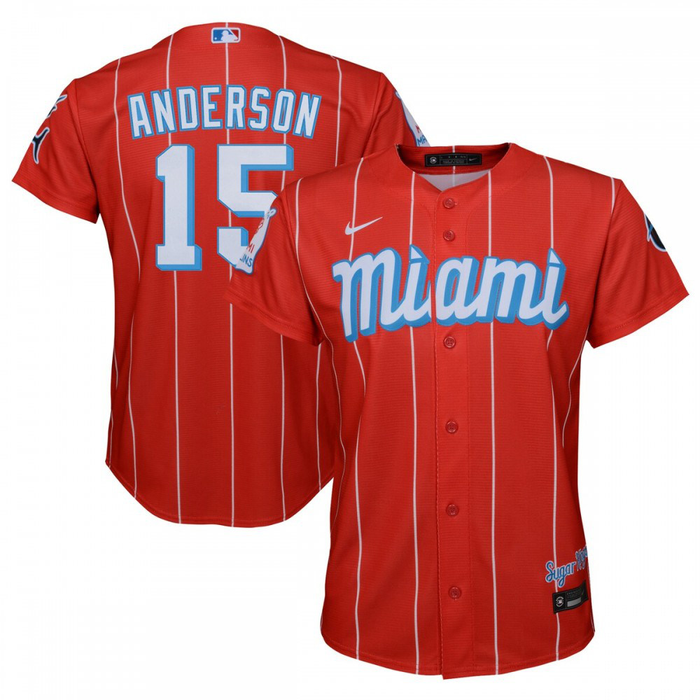 Brian Anderson Miami Marlins Youth City Connect Replica Player Jersey - Red-Pro Kit Vault | Brand New 26/27 Sports Jerseys