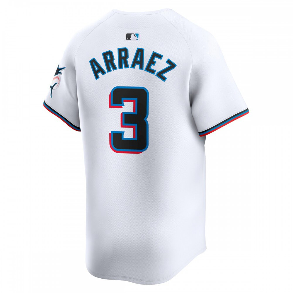 Luis Arraez Miami Marlins Home Limited Player Jersey - White-Pro Kit Vault | Brand New 26/27 Sports Jerseys