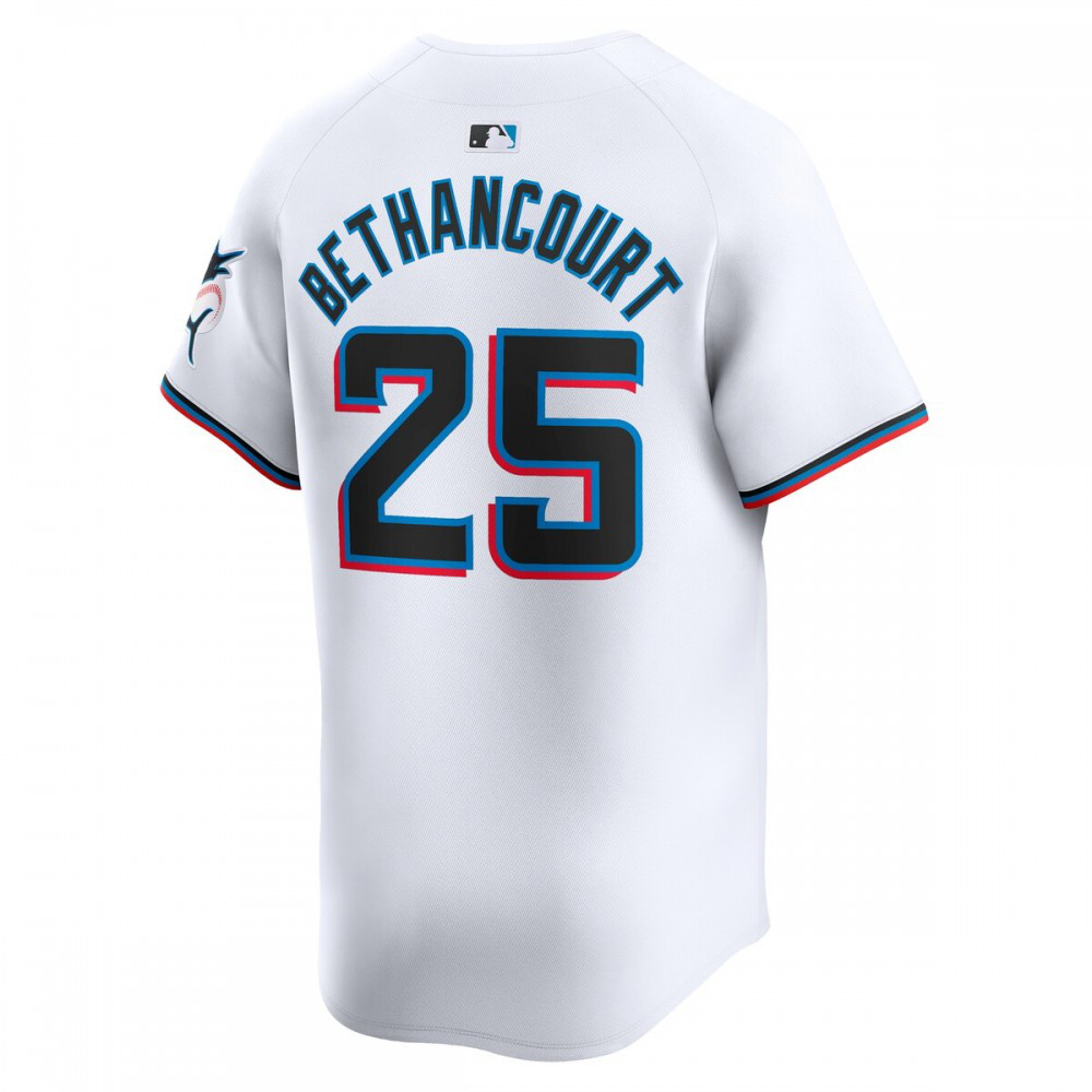 Christian Bethancourt Miami Marlins Home Limited Player Jersey - White-Pro Kit Vault | Brand New 26/27 Sports Jerseys