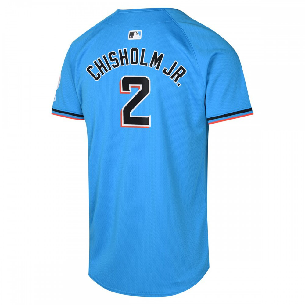 Jazz Chisholm Jr. Miami Marlins Youth Alternate Limited Player Jersey聽鈥?Blue-Pro Kit Vault | Brand New 26/27 Sports Jerseys