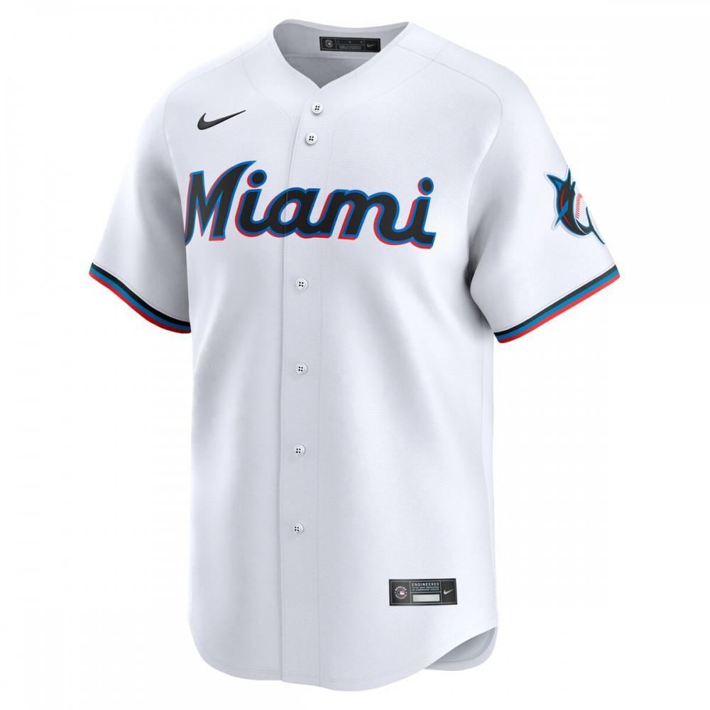 Miami Marlins #1 Dad Home Limited Jersey - White-Pro Kit Vault | Brand New 26/27 Sports Jerseys