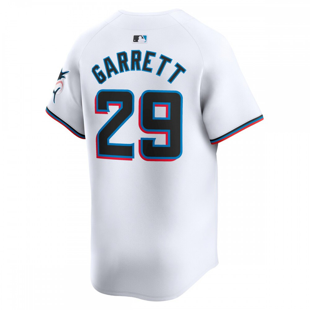 Braxton Garrett Miami Marlins Home Limited Player Jersey - White-Pro Kit Vault | Brand New 26/27 Sports Jerseys