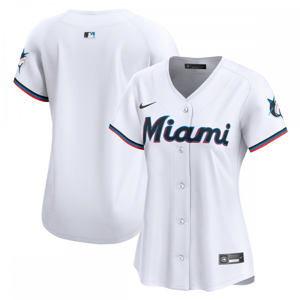 Miami Marlins Women's Home Limited Jersey - White-Pro Kit Vault | Brand New 26/27 Sports Jerseys