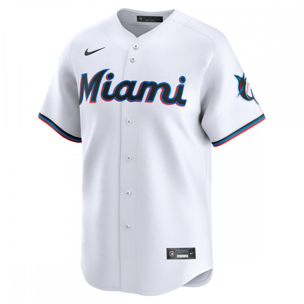 Miami Marlins Home Limited Custom Jersey - White-Pro Kit Vault | Brand New 26/27 Sports Jerseys
