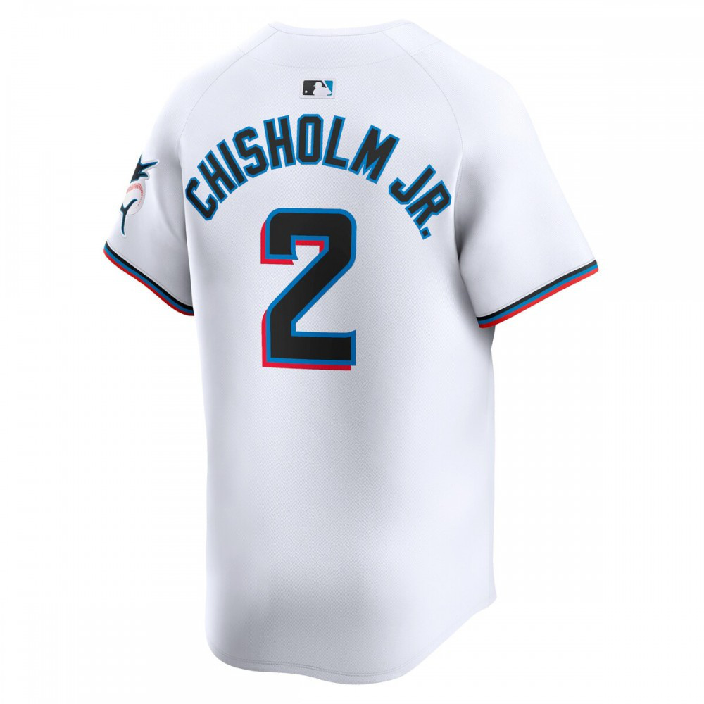 Jazz Chisholm Jr. Miami Marlins Youth Home Limited Player Jersey - White-Pro Kit Vault | Brand New 26/27 Sports Jerseys