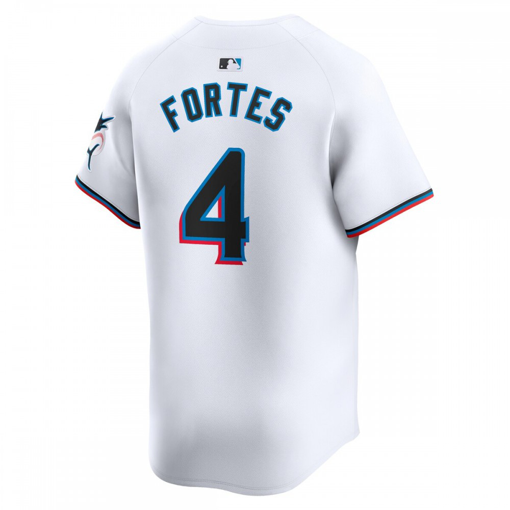 Nick Fortes Miami Marlins Home Limited Player Jersey - White-Pro Kit Vault | Brand New 26/27 Sports Jerseys