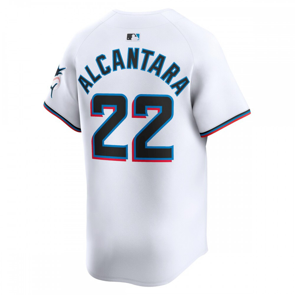 Sandy Alcantara Miami Marlins Home Limited Player Jersey - White-Pro Kit Vault | Brand New 26/27 Sports Jerseys