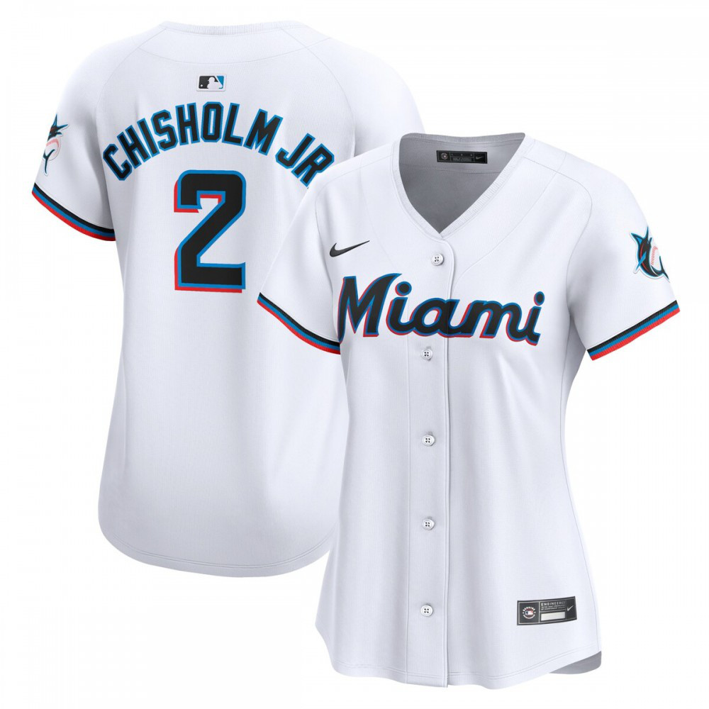 Jazz Chisholm Jr. Miami Marlins Women's Home Limited Player Jersey - White-Pro Kit Vault | Brand New 26/27 Sports Jerseys