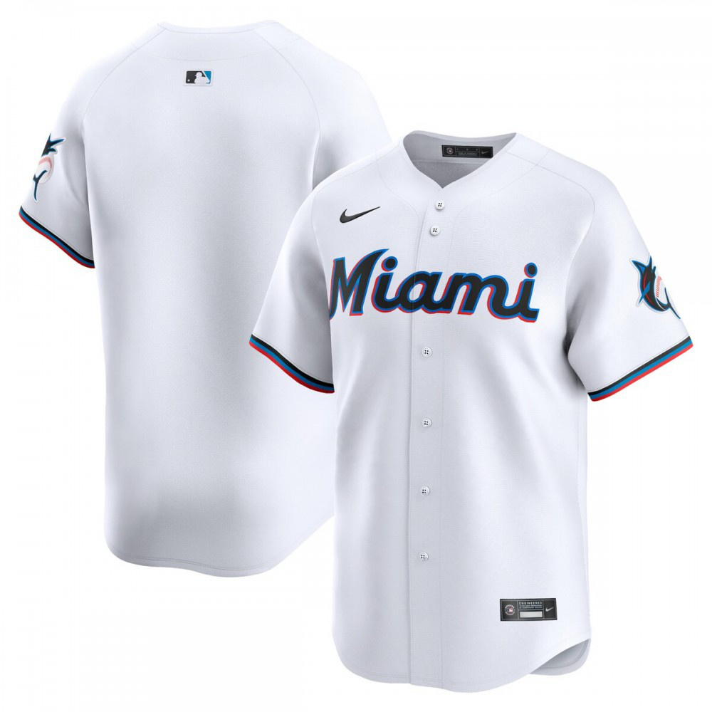Miami Marlins Youth Home Limited Jersey - White-Pro Kit Vault | Brand New 26/27 Sports Jerseys