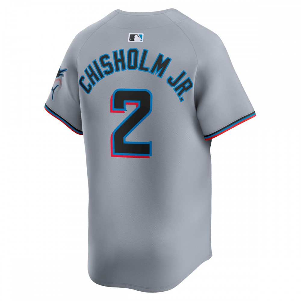 Jazz Chisholm Jr. Miami Marlins Road Limited Player Jersey聽鈥?Gray-Pro Kit Vault | Brand New 26/27 Sports Jerseys