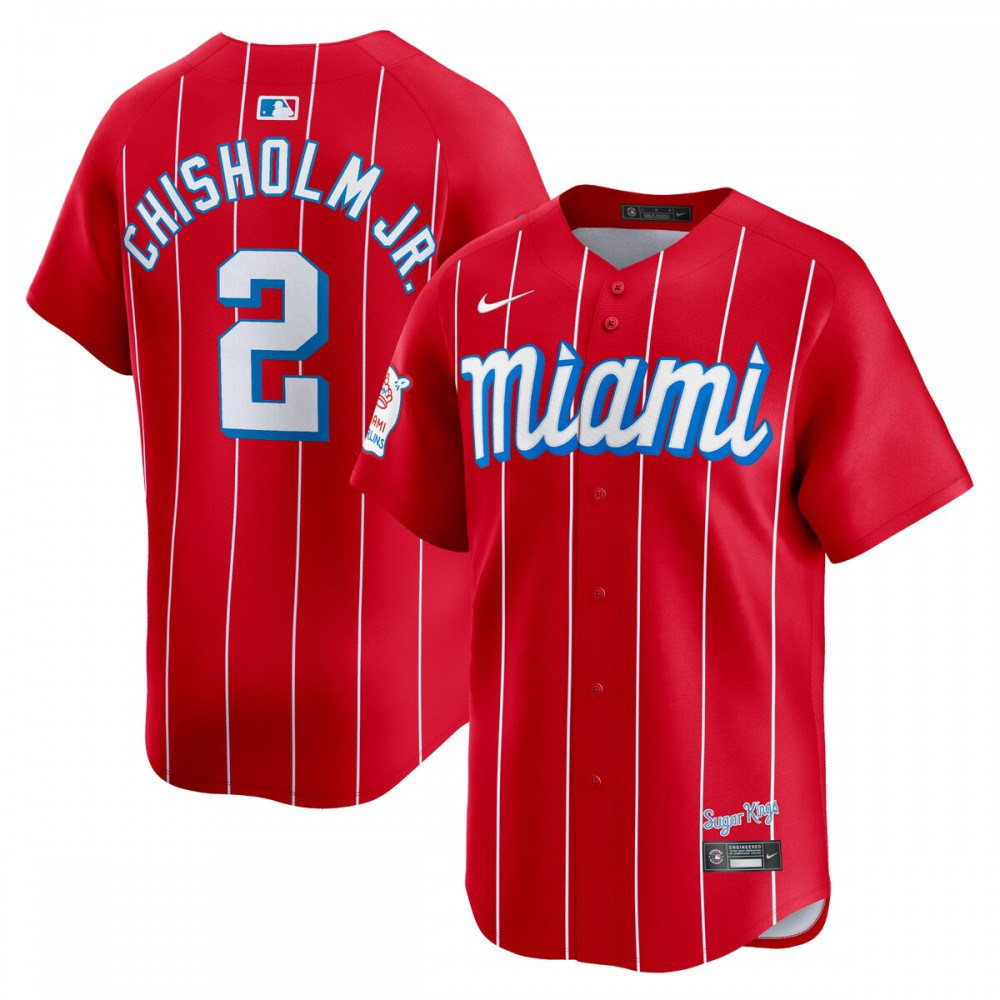 Jazz Chisholm Jr. Miami Marlins City Connect Limited Player Jersey - Red-Pro Kit Vault | Brand New 26/27 Sports Jerseys