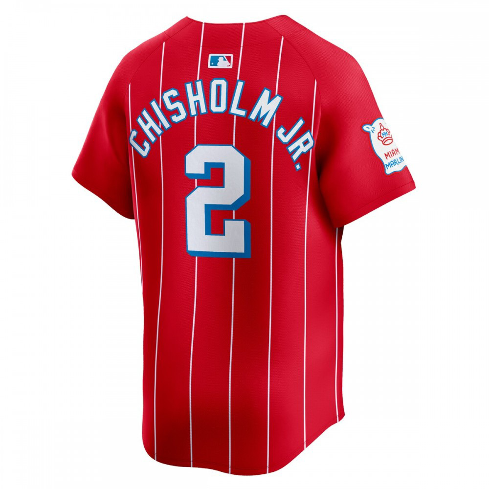 Jazz Chisholm Jr. Miami Marlins City Connect Limited Player Jersey - Red-Pro Kit Vault | Brand New 26/27 Sports Jerseys