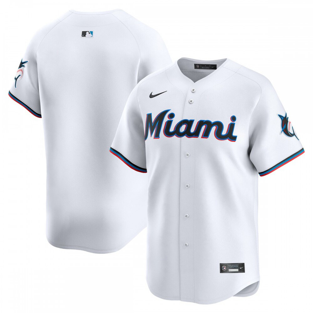 Miami Marlins Home Limited Jersey - White-Pro Kit Vault | Brand New 26/27 Sports Jerseys