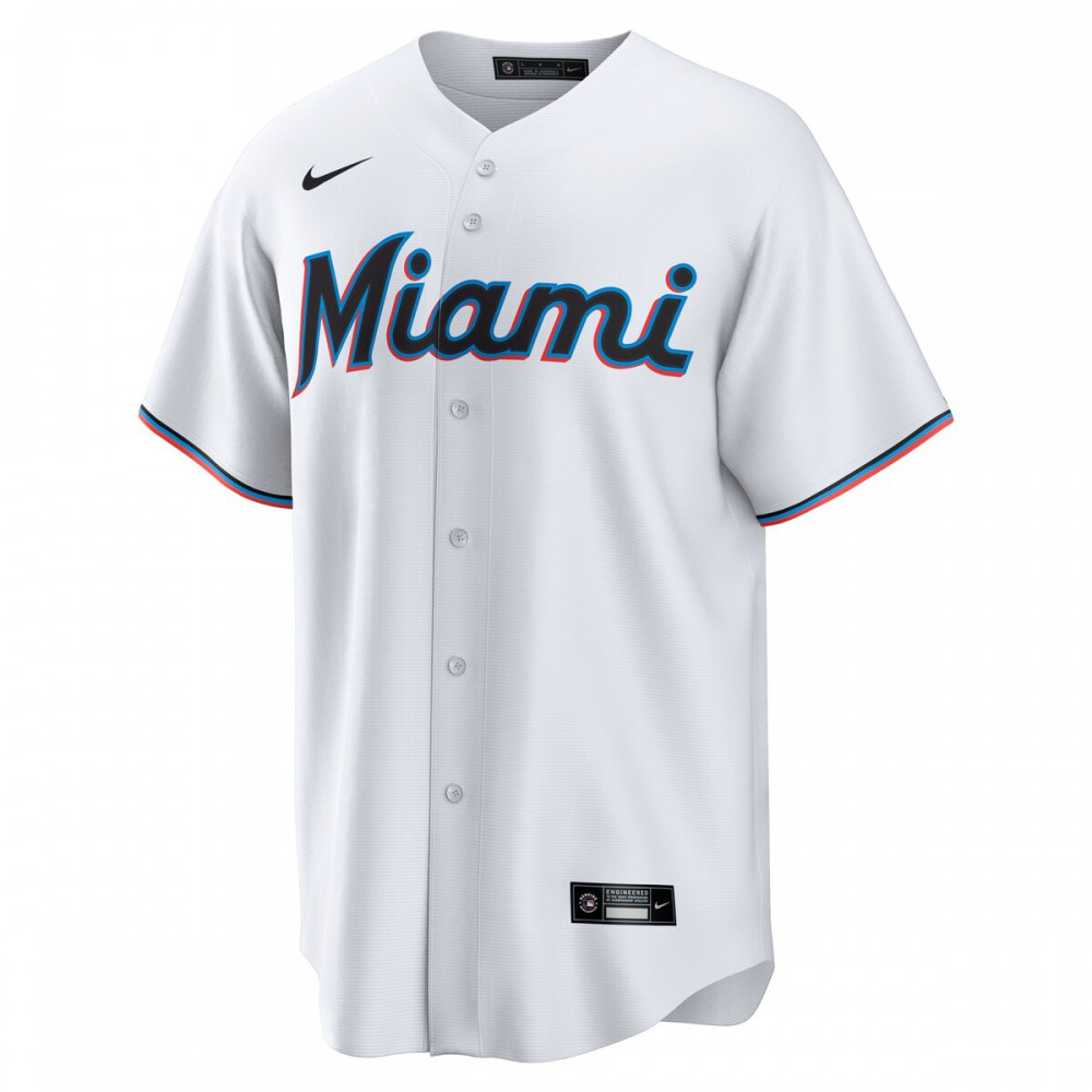 Luis Arraez Miami Marlins Home Replica Player Jersey - White-Pro Kit Vault | Brand New 26/27 Sports Jerseys