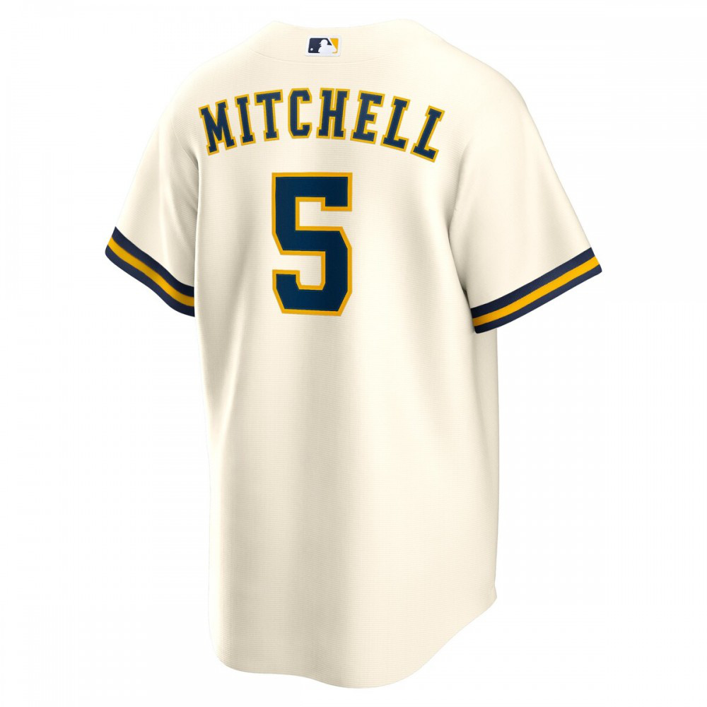 Garrett Mitchell Milwaukee Brewers Replica Player Jersey - Cream-Pro Kit Vault | Brand New 26/27 Sports Jerseys