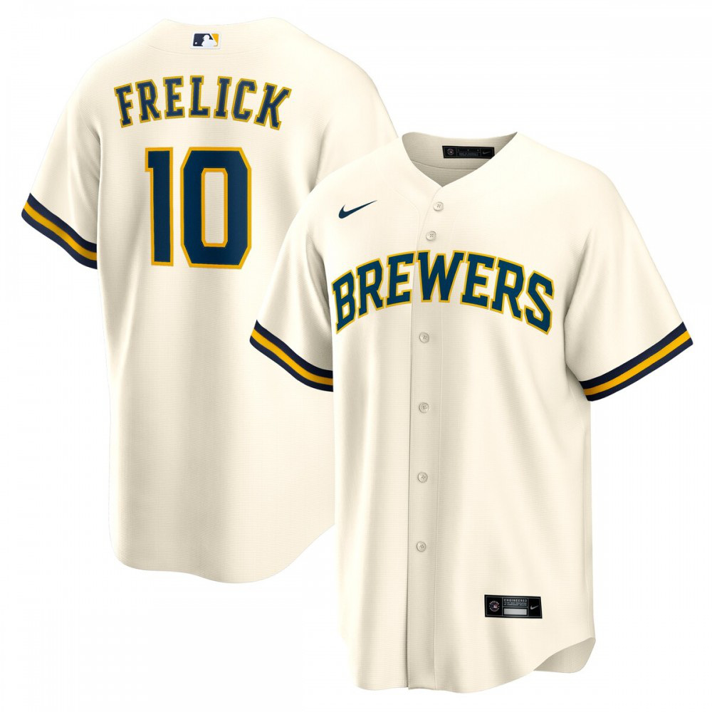 Sal Frelick Milwaukee Brewers Home Replica Player Jersey - Cream-Pro Kit Vault | Brand New 26/27 Sports Jerseys