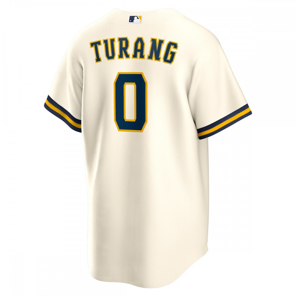 Brice Turang Milwaukee Brewers Home Replica Player Jersey - Cream-Pro Kit Vault | Brand New 26/27 Sports Jerseys