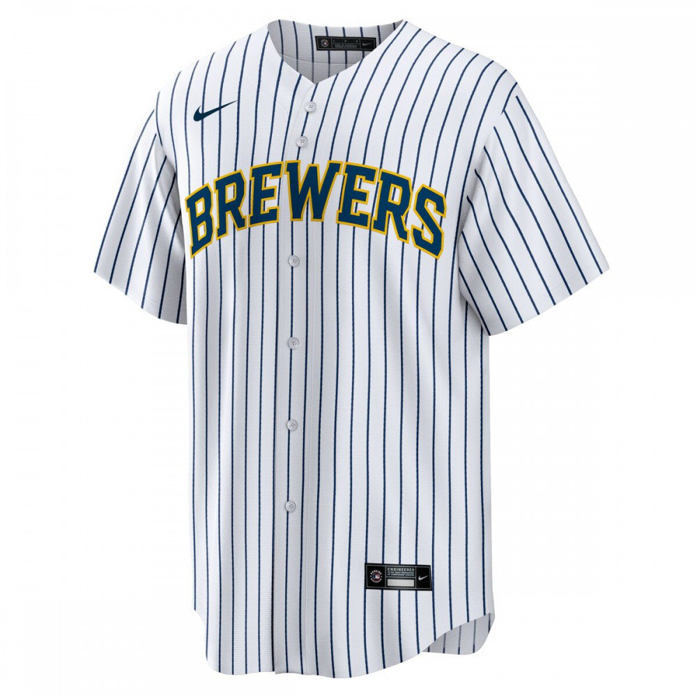 Milwaukee Brewers Home Replica Team Jersey - White-Pro Kit Vault | Brand New 26/27 Sports Jerseys