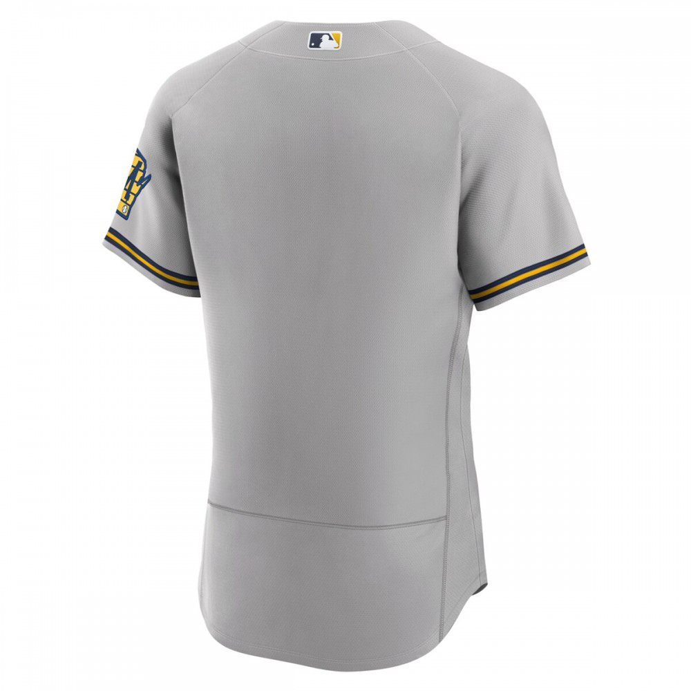 Milwaukee Brewers Road Authentic Team Logo Jersey - Gray-Pro Kit Vault | Brand New 26/27 Sports Jerseys