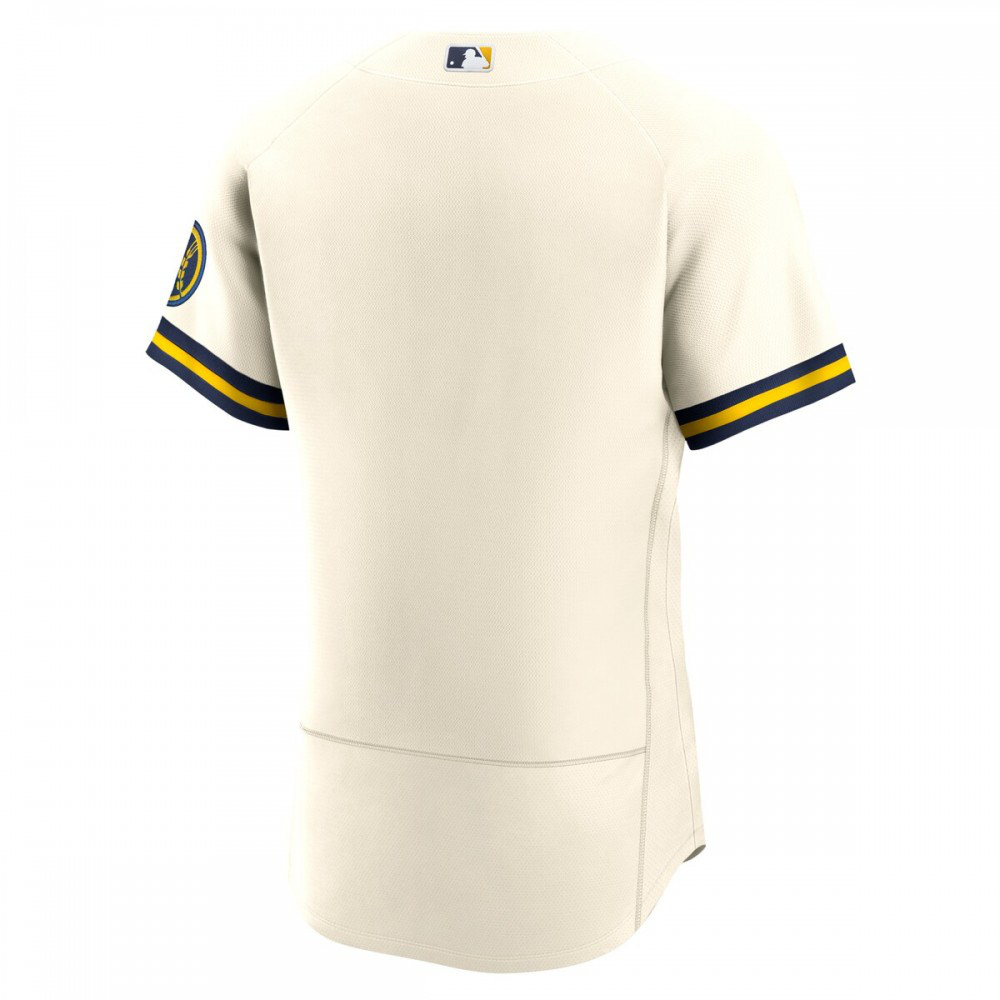 Milwaukee Brewers Home Authentic Team Logo Jersey - Cream-Pro Kit Vault | Brand New 26/27 Sports Jerseys