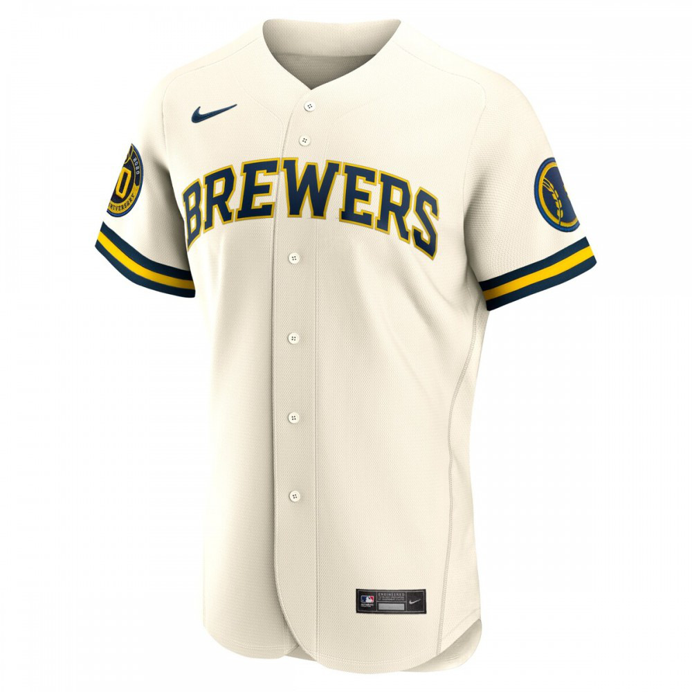 Milwaukee Brewers Home Authentic Team Jersey - Cream-Pro Kit Vault | Brand New 26/27 Sports Jerseys