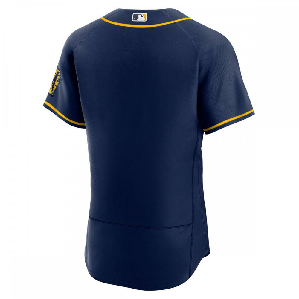 Milwaukee Brewers Alternate Authentic Team Logo Jersey - Navy-Pro Kit Vault | Brand New 26/27 Sports Jerseys