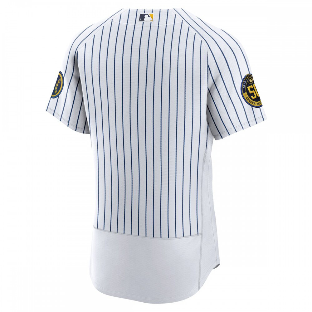 Milwaukee Brewers Alternate Authentic Team Jersey - White-Pro Kit Vault | Brand New 26/27 Sports Jerseys