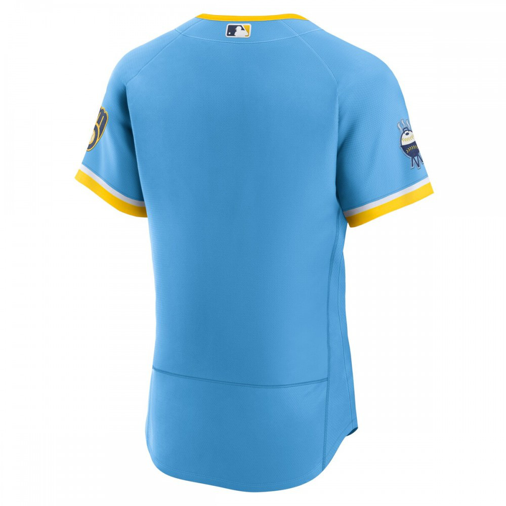 Milwaukee Brewers 2022 City Connect Authentic Team Jersey - Powder Blue-Pro Kit Vault | Brand New 26/27 Sports Jerseys