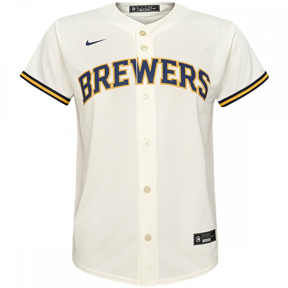 Milwaukee Brewers Youth Home Replica Team Jersey - Cream-Pro Kit Vault | Brand New 26/27 Sports Jerseys