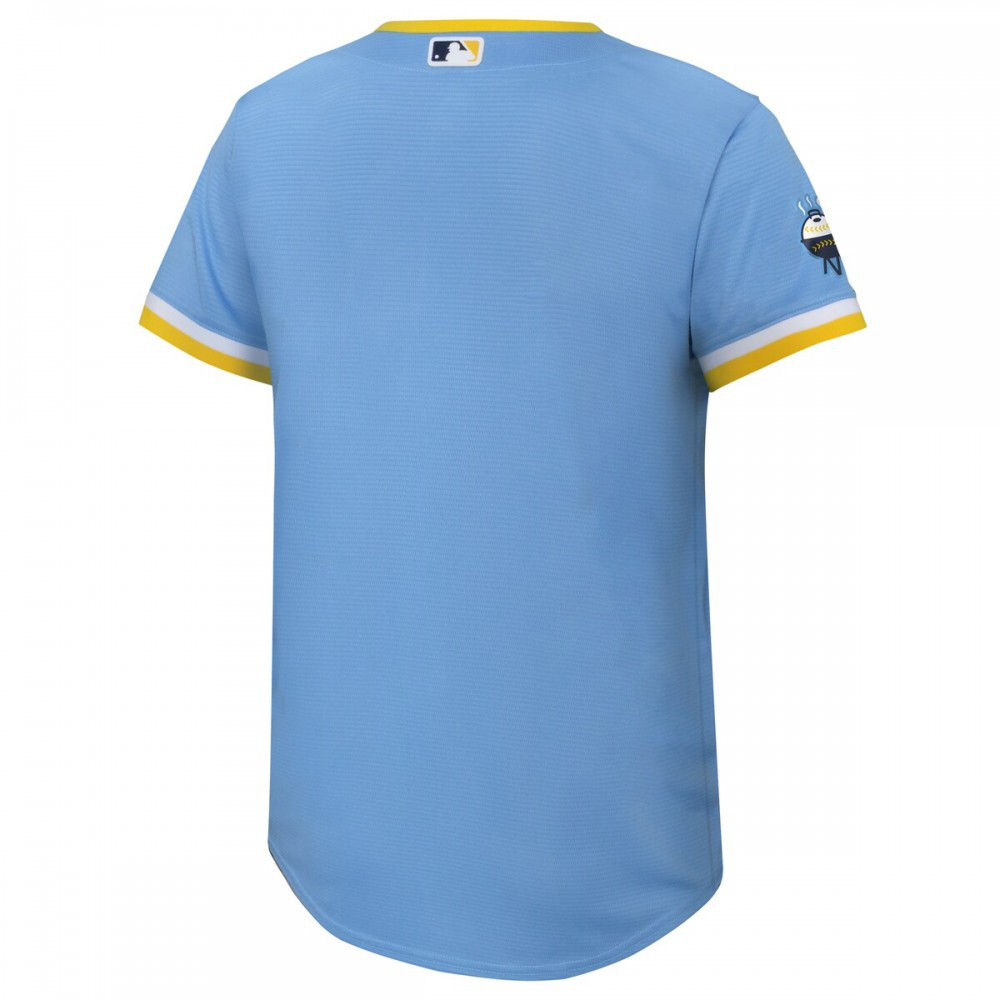 Milwaukee Brewers Youth 2022 City Connect Replica Team Jersey - Powder Blue-Pro Kit Vault | Brand New 26/27 Sports Jerseys