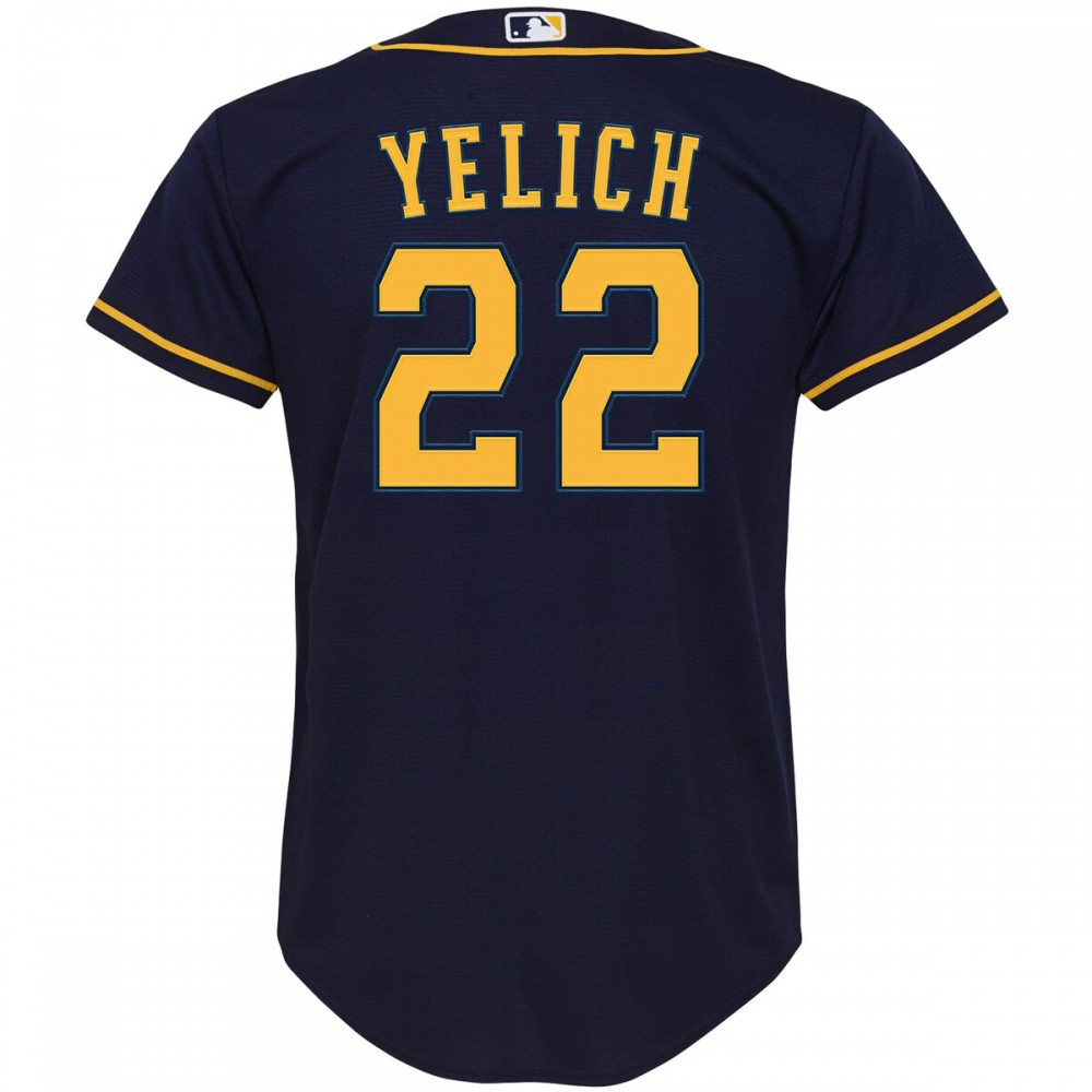 Christian Yelich Milwaukee Brewers Youth Alternate Replica Player Jersey - Navy-Pro Kit Vault | Brand New 26/27 Sports Jerseys