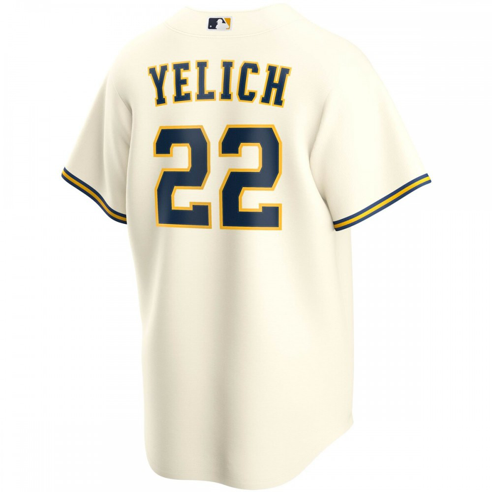 Christian Yelich Milwaukee Brewers Youth Alternate Replica Player Jersey - Cream-Pro Kit Vault | Brand New 26/27 Sports Jerseys