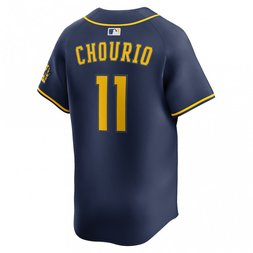 Jackson Chourio Milwaukee Brewers Alternate 2 Limited Jersey - Navy-Pro Kit Vault | Brand New 26/27 Sports Jerseys